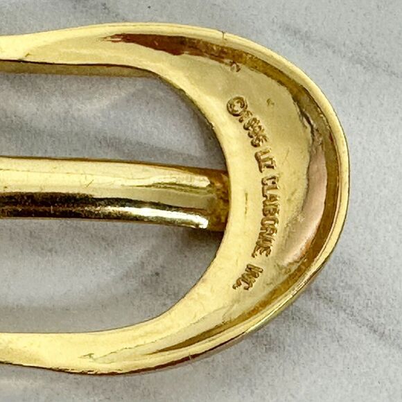 Liz Claiborne Vintage 1995 Gold Tone Simple Basic Belt Buckle - Picture 9 of 9